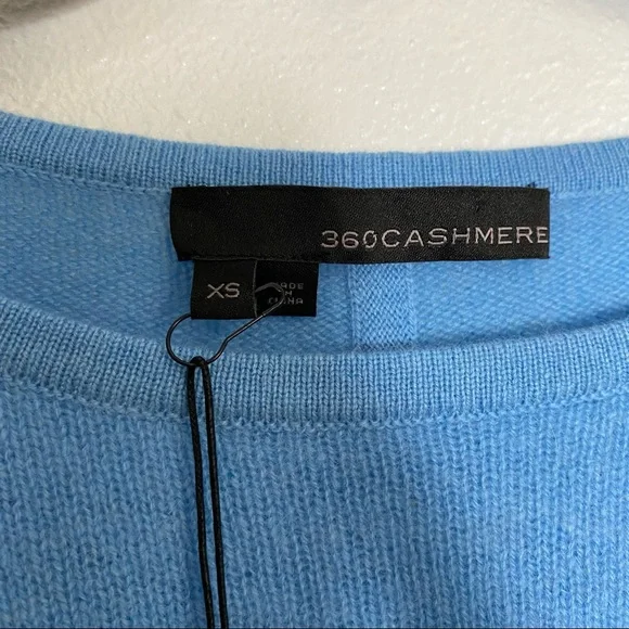 360 CASHMERE Della Sweater in Capri Blue XS Soft - Picture 5 of 10